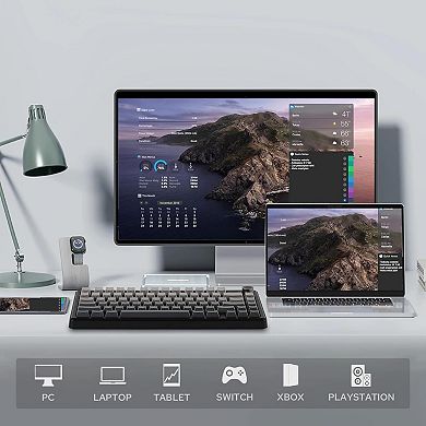 AULA F75 Max, 81-Key, Wireless, Hot Swappable, Mechanical Gaming Keyboard, RGB, Knob, Digital Screen