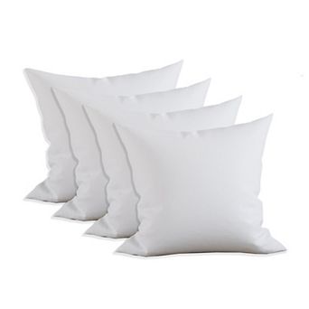 Elegant Comfort 4 Pack Pillow Inserts - Poly-Cotton Shell Siliconized Fiber Filling