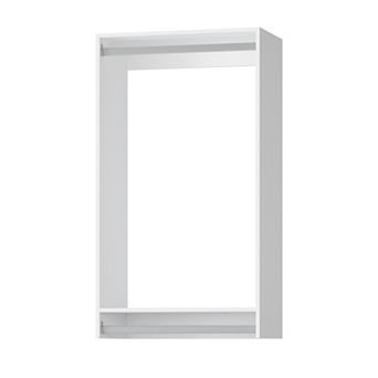 LOVMOR 22.5 inch W White Double Hanging Tower Unit with 1 Shelf Wall Mount Wood Closet System