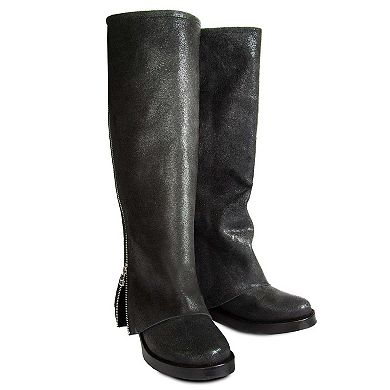 Women's CUFF Leather Biker Boot By URBNKICKS