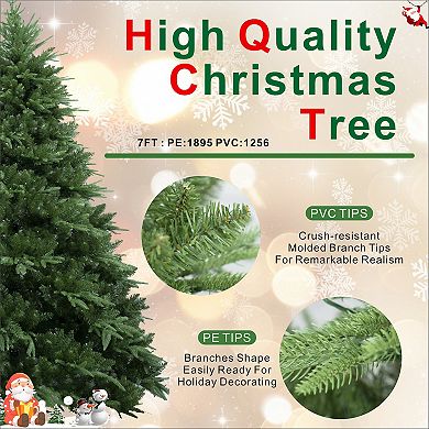 7FT Artificial Christmas Tree with Stand