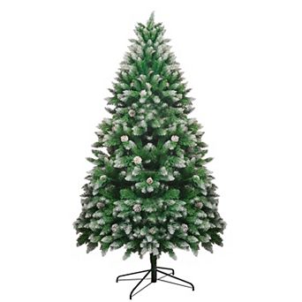 Artificial Christmas Tree with Snow Dusted Pine Cone Realistic Holiday Décor​