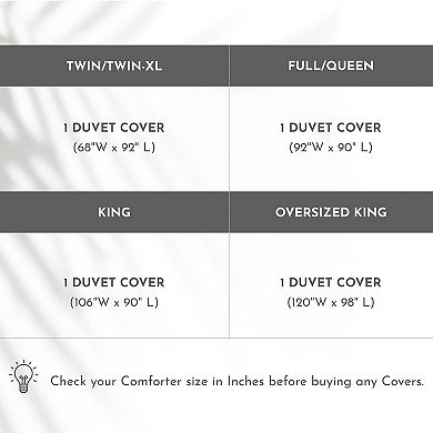 California Design Den Striped Duvet Cover Only - 400 Thread Count 100% Cotton Sateen