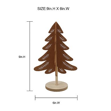 St. Nicholas Square® Neutral Felt Tree Table Decor