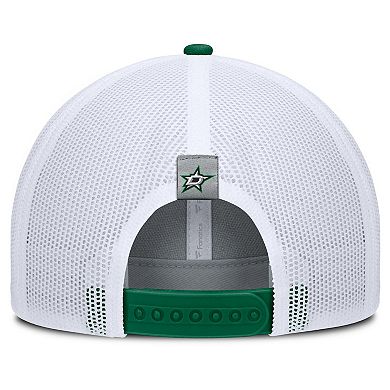 Men's Fanatics Gray/Kelly Green Dallas Stars Fundamental Adapt Trucker Adjustable Hat