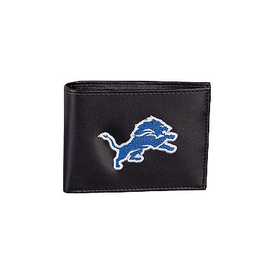 Detroit Lions Synthetic Leather Embroidered Bifold Wallet