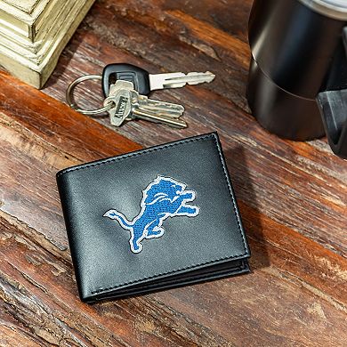 Detroit Lions Synthetic Leather Embroidered Bifold Wallet