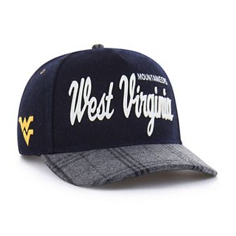 Unisex '47 Navy West Virginia Mountaineers Windowpane Plaid Collection Hitch Adjustable Hat