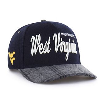Unisex '47 Navy West Virginia Mountaineers Windowpane Plaid Collection Hitch Adjustable Hat