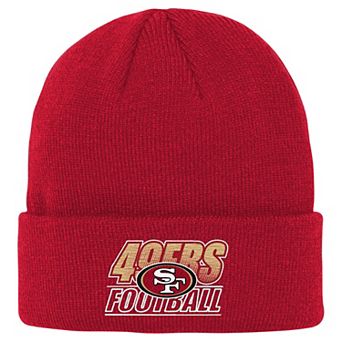 Youth Outerstuff Scarlet San Francisco 49ers Team Gradient Cuffed Knit Hat