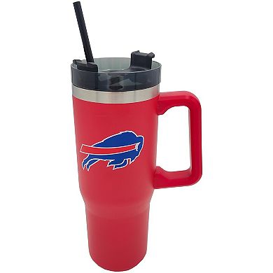 "Pegasus Buffalo Bills 60"" x 70"" Logo Blanket and 30oz Stainless Steel Tumbler Combo"