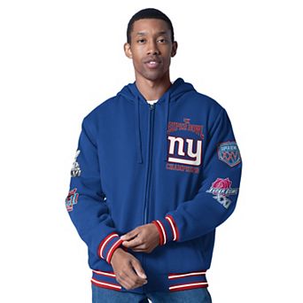 Men's G-III Sports by Carl Banks Royal New York Giants Power Forward Commemorative Full-Zip Hooded Jacket