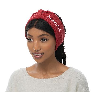 ZooZatz Oklahoma Sooners Knit Bow Headband & Mittens Bundle