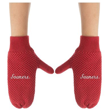 ZooZatz Oklahoma Sooners Knit Bow Headband & Mittens Bundle