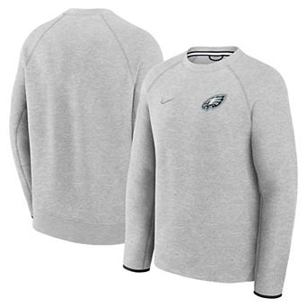 Men's Nike Heather Gray Philadelphia Eagles Tech Fleece Raglan Sweatshirt
