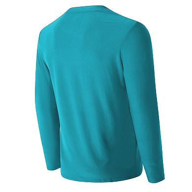 Men's Concepts Sport Aqua Miami Dolphins Chestnut Long Sleeve Top & Pants Set