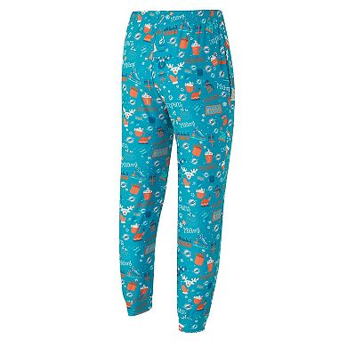 Men's Concepts Sport Aqua Miami Dolphins Chestnut Long Sleeve Top & Pants Set