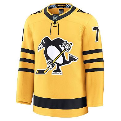 Men's Fanatics Evgeni Malkin Gold Pittsburgh Penguins Alternate Premium Player Jersey