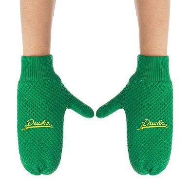 ZooZatz Oregon Ducks Knit Bow Headband & Mittens Bundle
