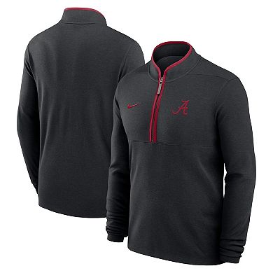 Men's Nike Black Alabama Crimson Tide Courtside Victory Dri-FIT Half-Zip Pullover
