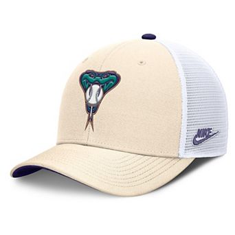 Men's Nike Natural Arizona Diamondbacks Cooperstown Collection Dri-FIT Rise Trucker Adjustable Hat