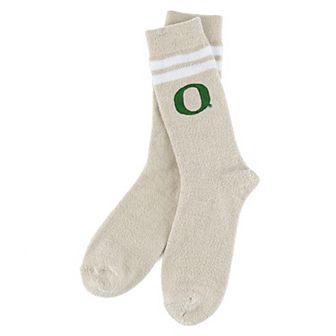 Women's ZooZatz Cream Oregon Ducks Victory Plush Socks