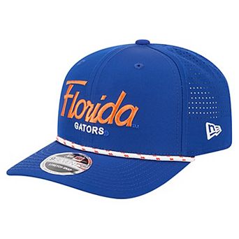 Men's New Era Royal Florida Gators Script Performance Rope 9SEVENTY Adjustable Hat