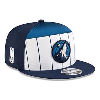 Men's New Era White/Navy Minnesota Timberwolves 2025 NBA Tip Off Split Panel 9FIFTY Snapback Hat