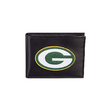 Green Bay Packers Synthetic Leather Embroidered Bifold Wallet