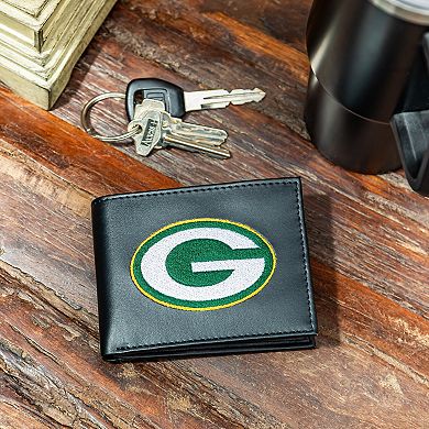 Green Bay Packers Synthetic Leather Embroidered Bifold Wallet