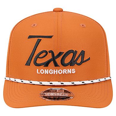 Men's New Era Texas Orange Texas Longhorns Script Performance Rope 9SEVENTY Adjustable Hat