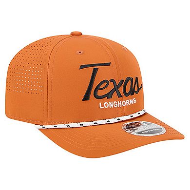 Men's New Era Texas Orange Texas Longhorns Script Performance Rope 9SEVENTY Adjustable Hat