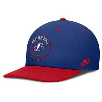 Men's Nike Blue/Red Montreal Expos Cooperstown Collection Pro Dri-FIT Snapback Hat