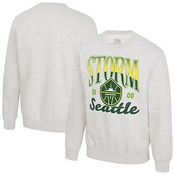 Unisex Stadium Essentials Oatmeal Seattle Storm Sky High Fleece Crew Neck Sweatshirt