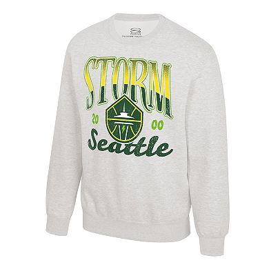 Unisex Stadium Essentials Oatmeal Seattle Storm Sky High Fleece Crew Neck Sweatshirt