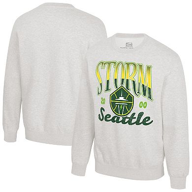 Unisex Stadium Essentials Oatmeal Seattle Storm Sky High Fleece Crew Neck Sweatshirt