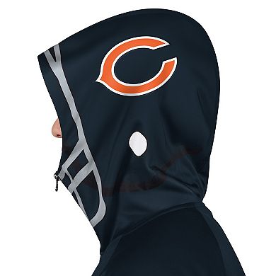 Men's Pro Player Navy/Orange Chicago Bears Helmet Full-Zip Hooded Track Jacket