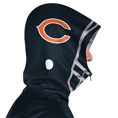Men's Pro Player Navy/Orange Chicago Bears Helmet Full-Zip Hooded Track Jacket