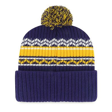 Youth '47 Purple Minnesota Vikings Polar Vortex Cuffed Knit Hat with Pom