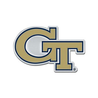 WinCraft Georgia Tech Yellow Jackets Colored Chrome Auto Emblem