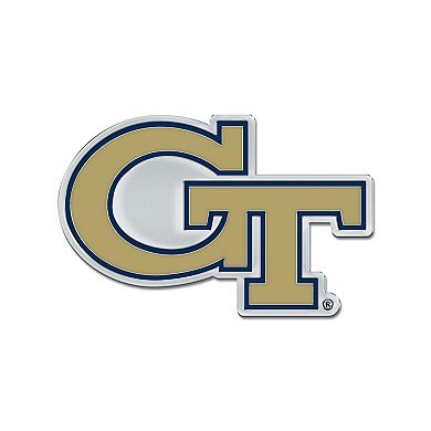 WinCraft Georgia Tech Yellow Jackets Colored Chrome Auto Emblem