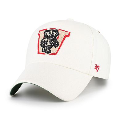 Unisex '47 White Wisconsin Badgers Collections Golden Age Offside DT Adjustable Hat