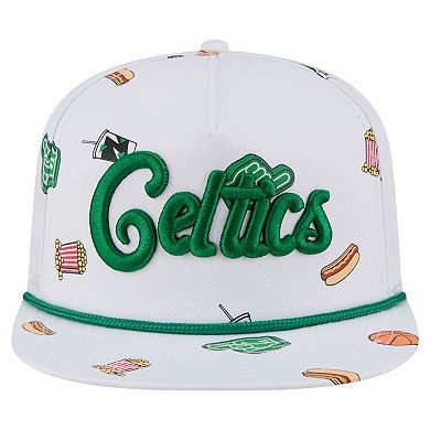 Men's New Era White Boston Celtics Team Cheer Rope 19TWENTY Adjustable Hat