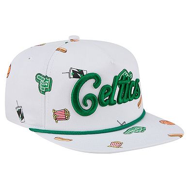 Men's New Era White Boston Celtics Team Cheer Rope 19TWENTY Adjustable Hat