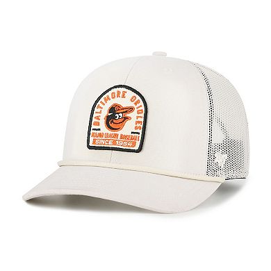 Men's '47 Cream Baltimore Orioles Gravestone Adjustable Trucker Hat