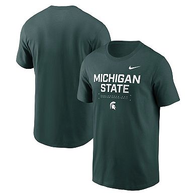 Men's Nike Green Michigan State Spartans 2025 Courtside Basketball Performance T-Shirt