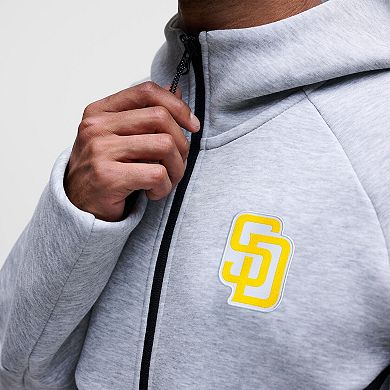 Men's Nike Heather Charcoal San Diego Padres Tech Fleece Windrunner Full-Zip Hoodie Jacket
