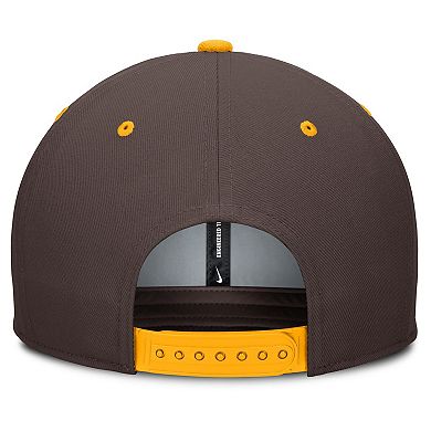 Men's Nike Brown/Gold San Diego Padres Cooperstown Collection Pro Dri-FIT Snapback Hat