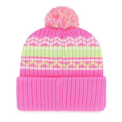 Girls Youth '47 Pink Minnesota Vikings Polar Vortex Cuffed Knit Hat with Pom