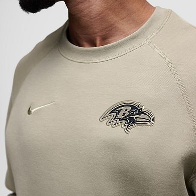 Men's Nike Olive Baltimore Ravens Tech Fleece Raglan Sweatshirt